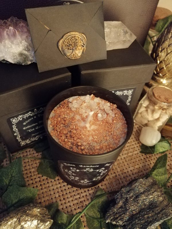 Bougie et Pierres Naturelles "Samhain" – Image 2