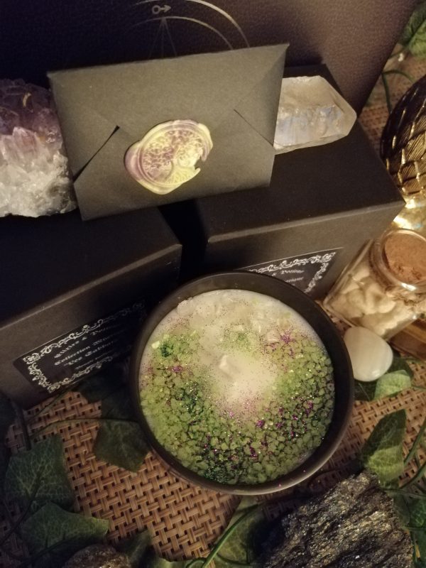 Bougie et Pierres Naturelles "Ostara" – Image 2