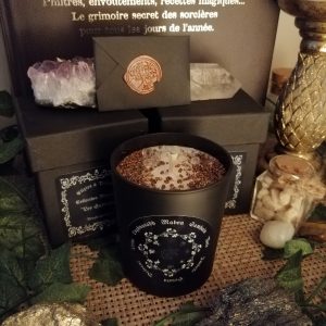 Bougie et Pierres Naturelles "Mabon"