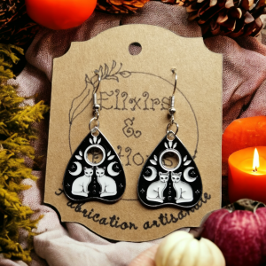 boucles d'oreilles avec pendentif goutte ouija