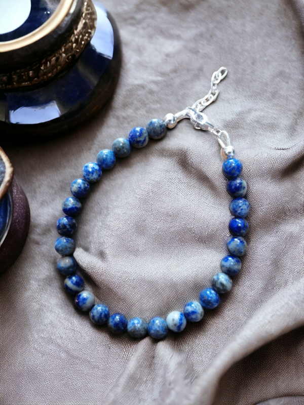 bracelet en lapis lazuli et argent 925