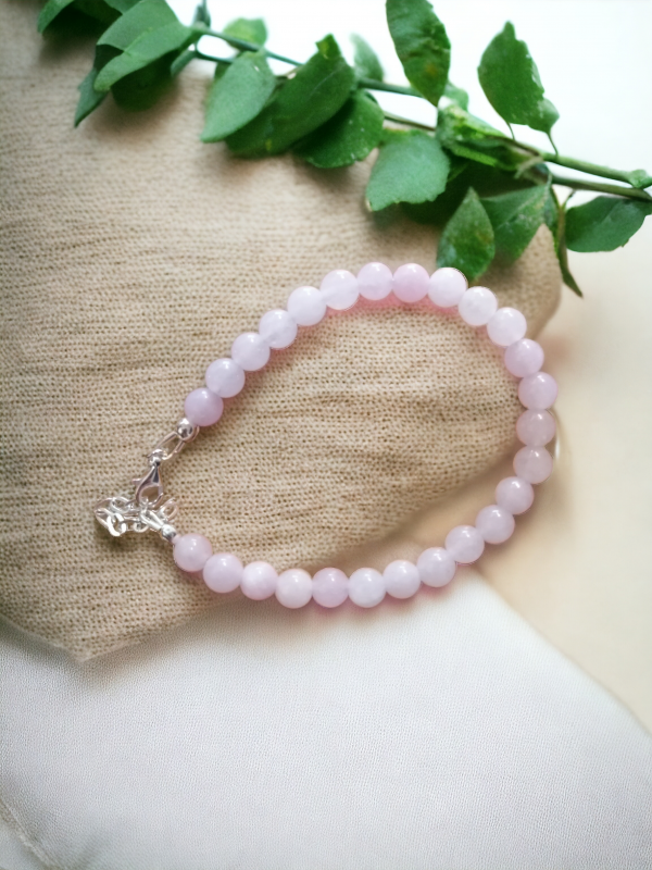 bracelet pierre et argent kunzite