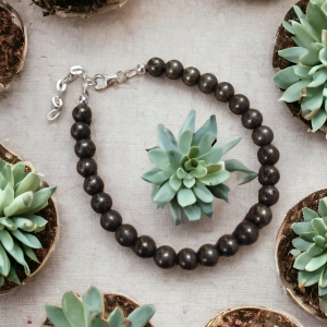 bracelet argent et pyrite
